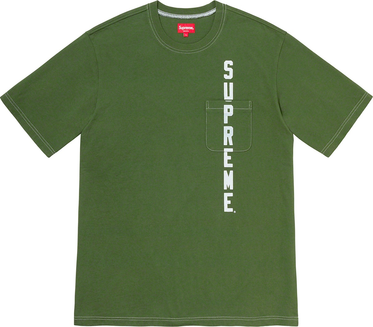Contrast Stitch Pocket Tee view 2